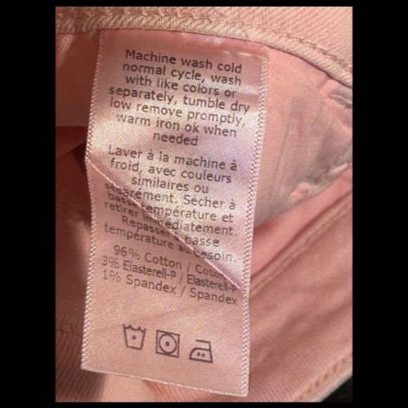 Sanctuary Cherry Blossom Midi Slit Distressed Denim Shorts Pink Size 28 - Picture 14 of 16